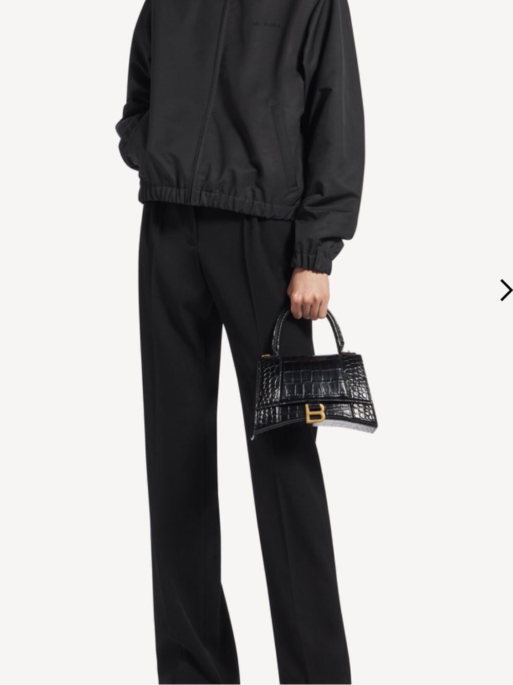 Balenciaga Black Croc-Embossed Top Handle Bag Small - Picture 5 of 6
